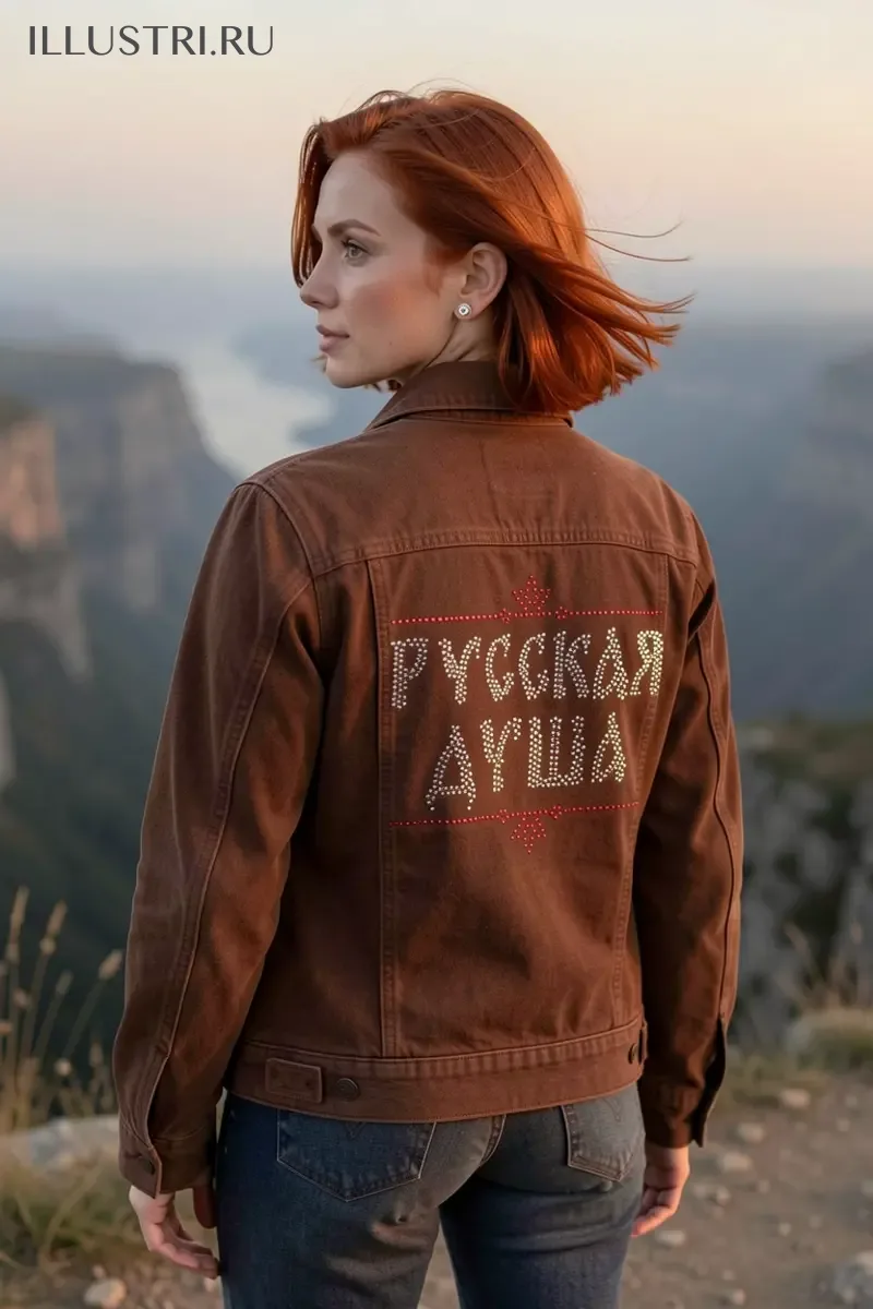 Визуализация Русская душа (надпись)