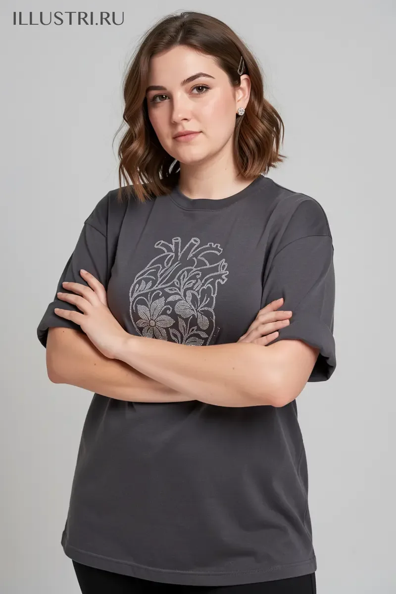 Визуализация Сердце с цветами