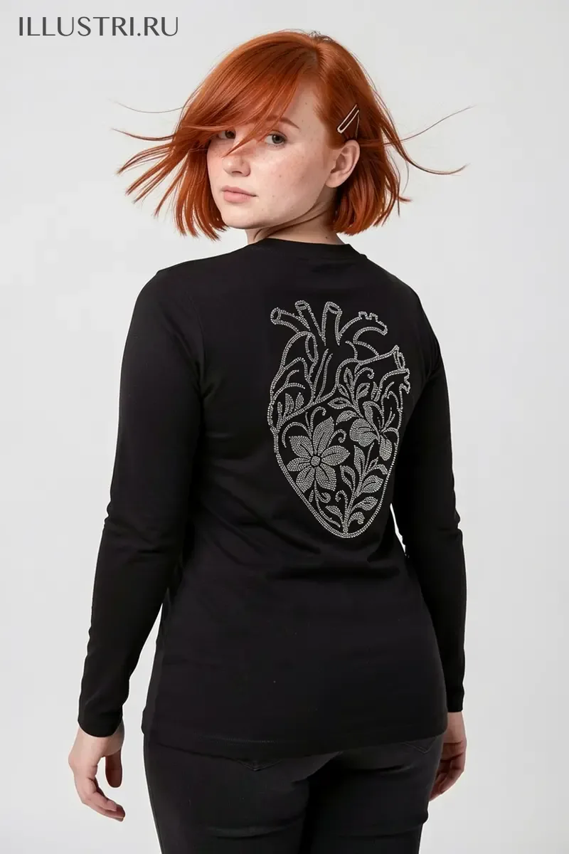 Визуализация Сердце с цветами