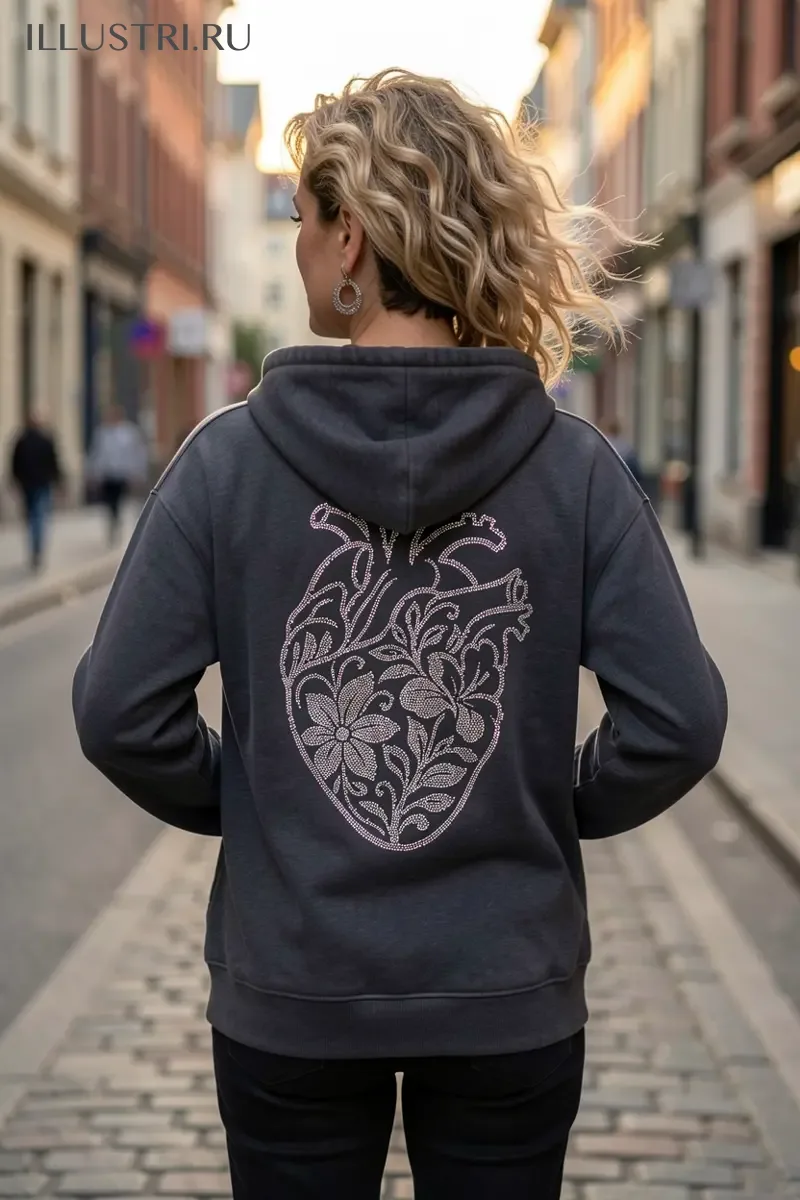 Визуализация Сердце с цветами