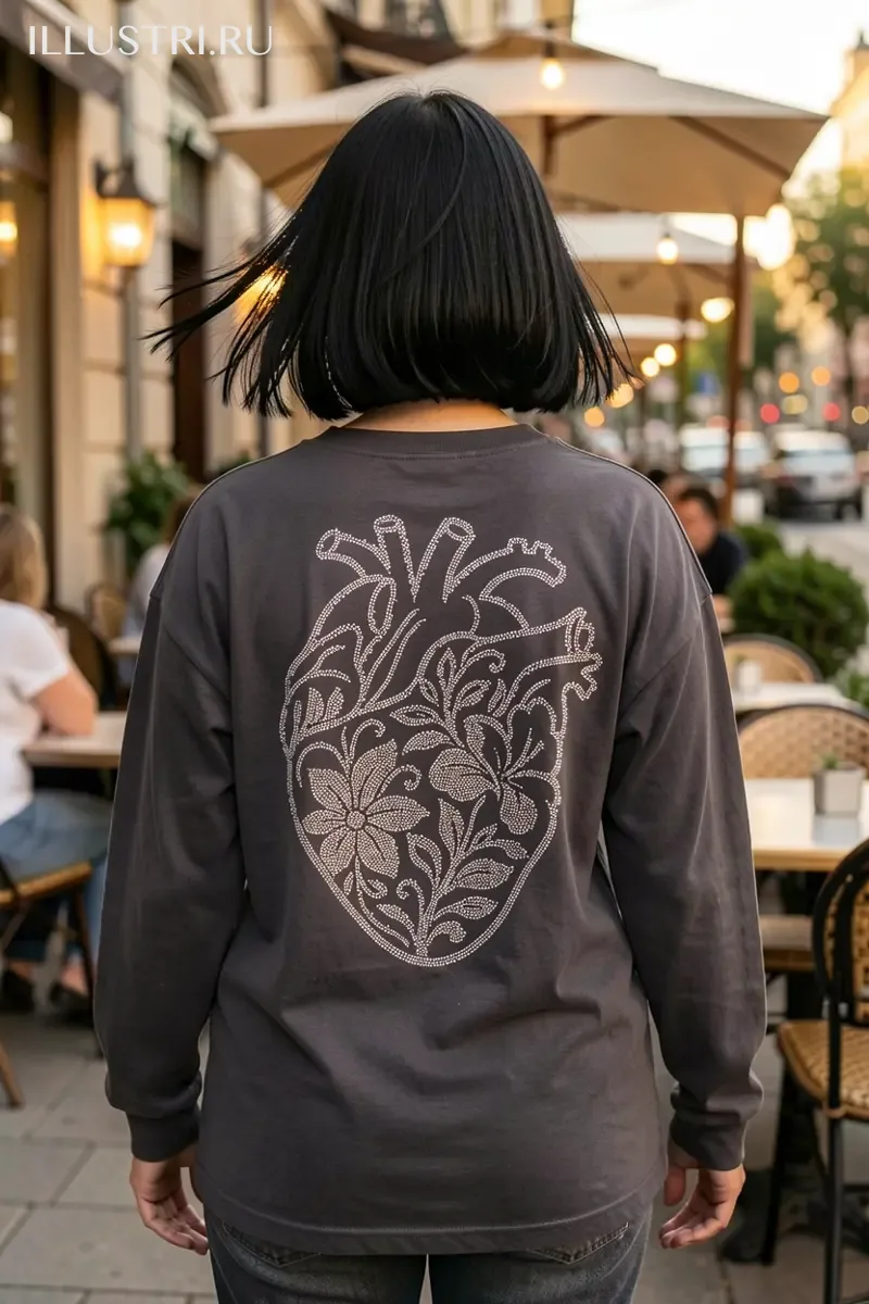 Визуализация Сердце с цветами